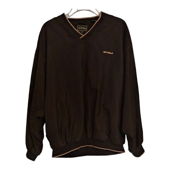 Bollé Golf Men's Black Pullover V-Neck Windbreaker Size M Wind & Water Resistant - Picture 1 of 8